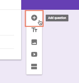 clicking add question icon clicking add question icon