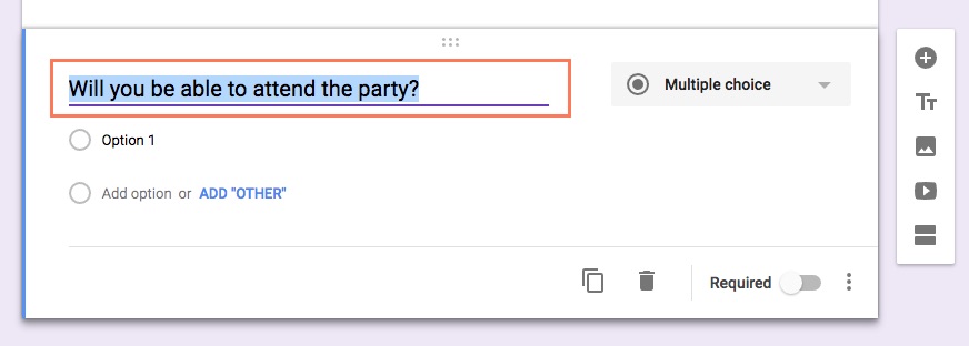 typing the question typing the question