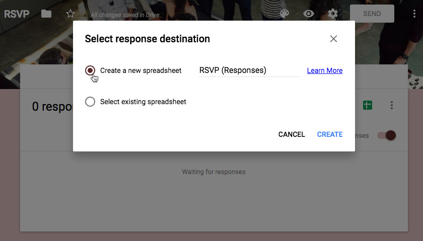 selecting current or new spreadsheet selecting current or new spreadsheet