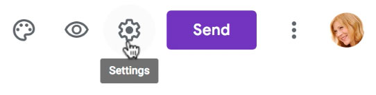 clicking the settings icon clicking the settings icon