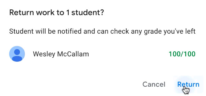 clicking return clicking return