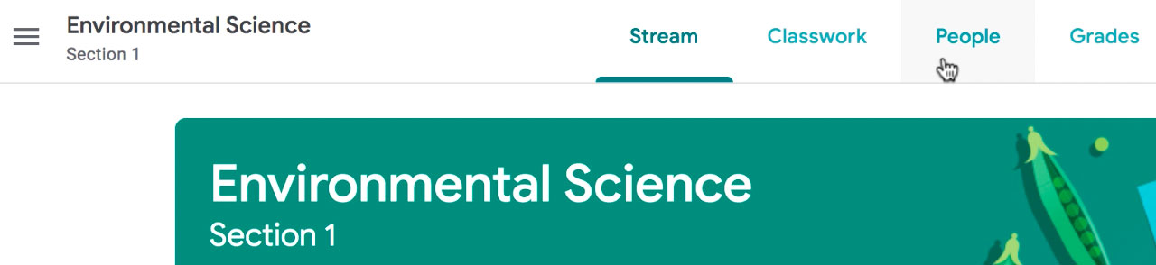 clicking the People tab clicking the People tab