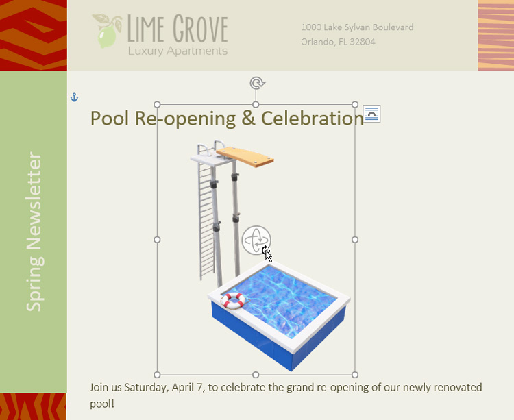 screenshot of a 3D model being using in Office 2019 screenshot of a 3D model being using in Office 2019