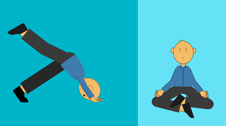 an illustration of a man doing yoga and meditating an illustration of a man doing yoga and meditating