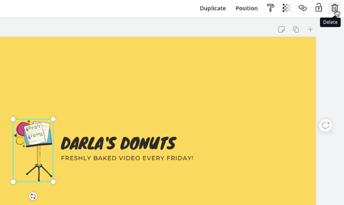 screenshot of trash icon with "Delete" screenshot of trash icon with "Delete"