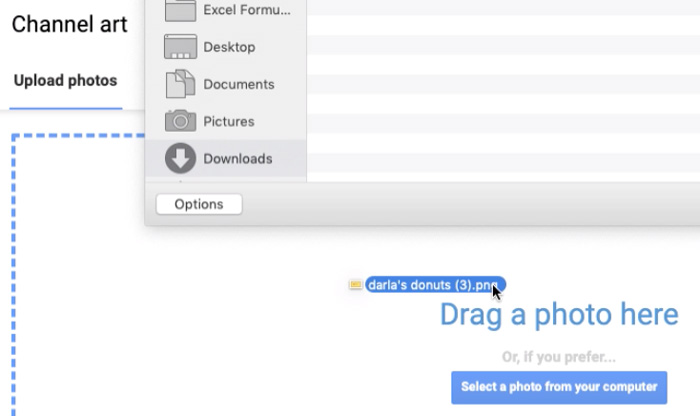 screenshot of file being dragged and dropped screenshot of file being dragged and dropped