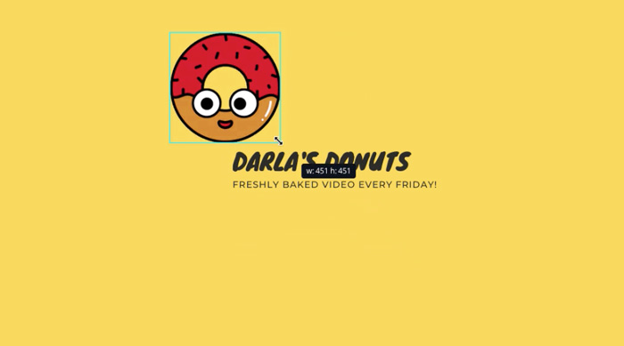 screenshot of donut with resizing screenshot of donut with resizing