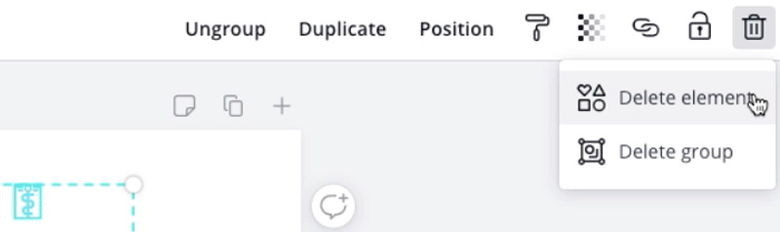 screenshot of trash icon screenshot of trash icon