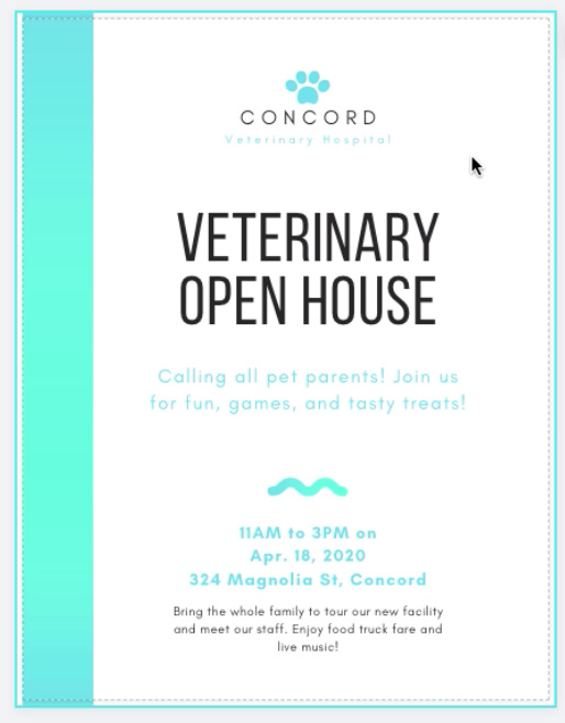 screenshot of flyer with dotted line screenshot of flyer with dotted line