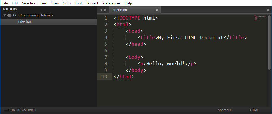 A text editor A text editor