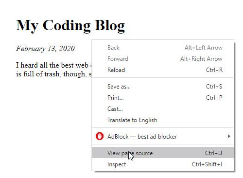 View page source View page source