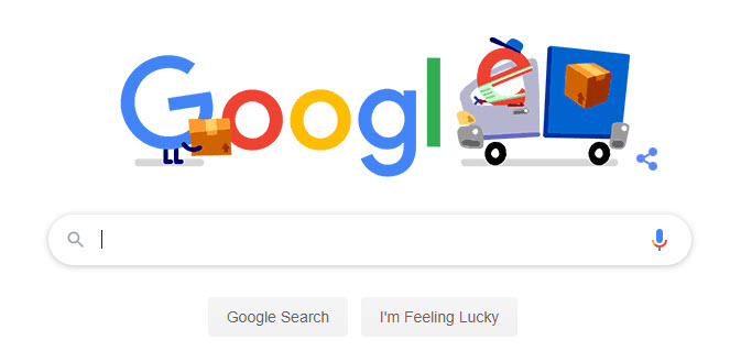 Google homepage Google homepage