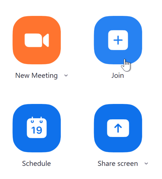 A screenshot of a mouse cursor hovering over the Join button in the Zoom app. A screenshot of a mouse cursor hovering over the Join button in the Zoom app.