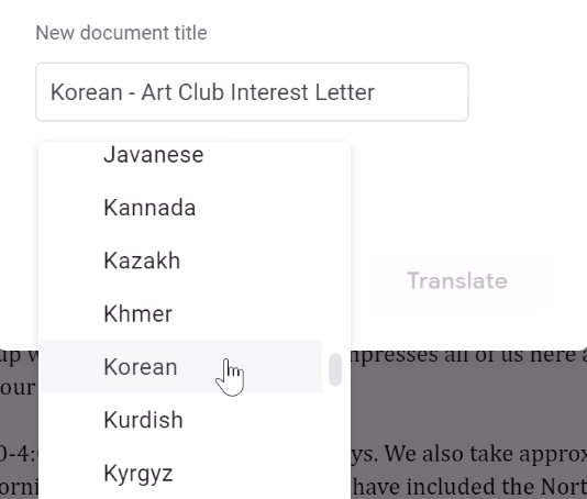 choosing the language choosing the language