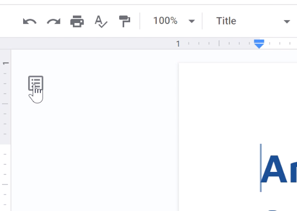 clicking show document outline clicking show document outline