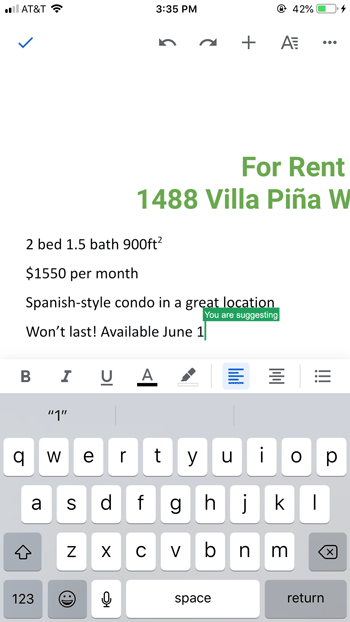 tracking changes tracking changes