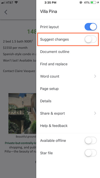 tapping suggest changes tapping suggest changes