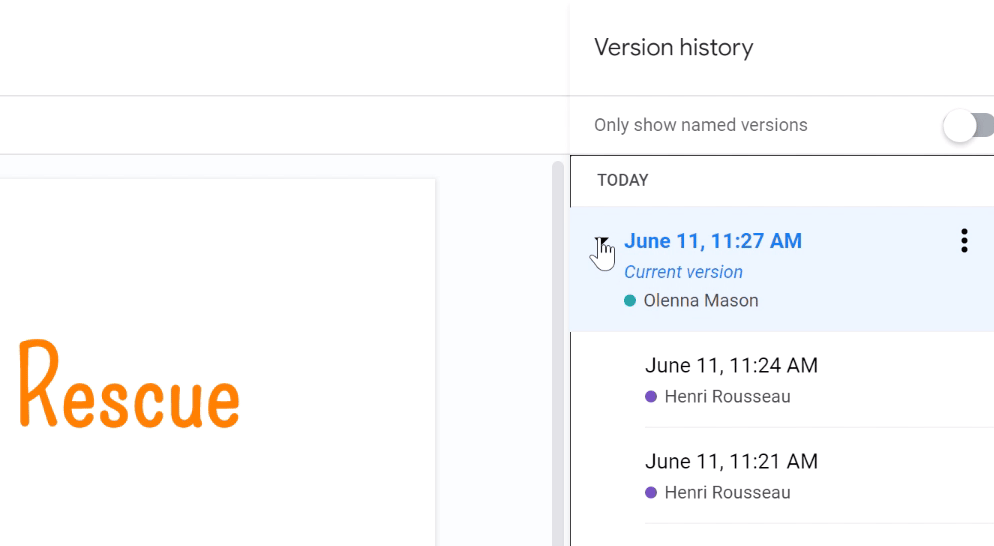 clicking the drop-down arrow clicking the drop-down arrow