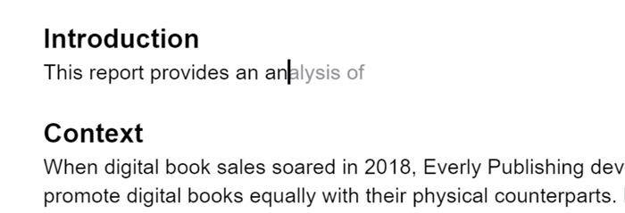 a suggestion appears a suggestion appears