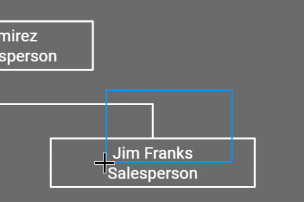 selecting a box and a line