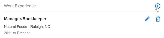 adding second work experience adding second work experience