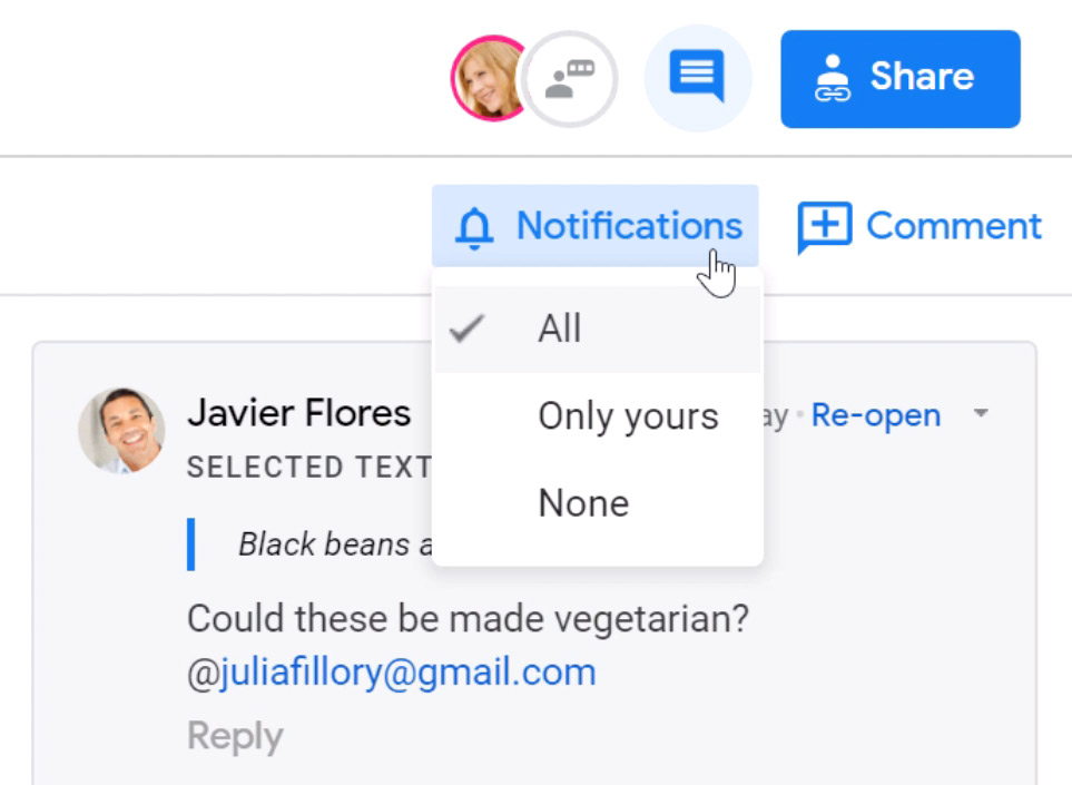 changing your notification settings changing your notification settings