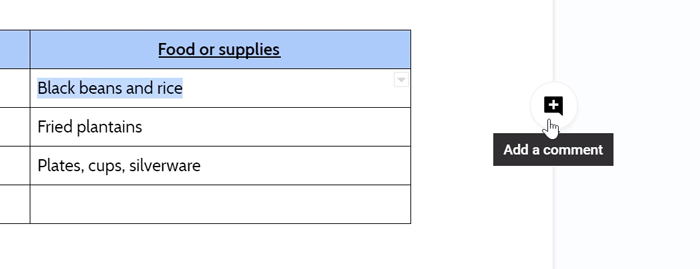 clicking add a comment clicking add a comment