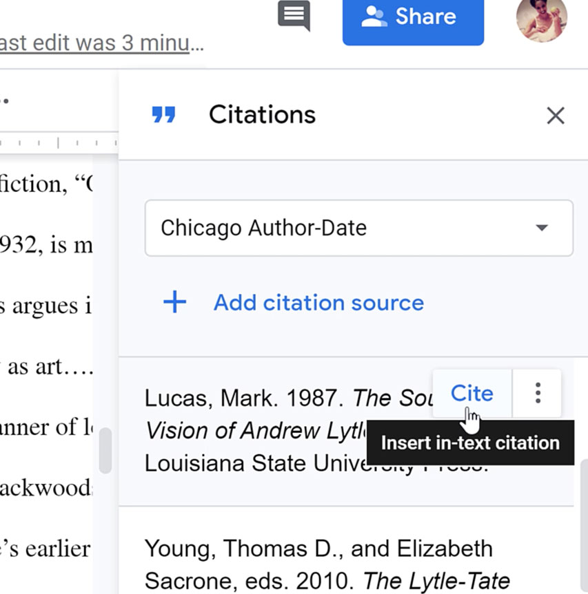 inserting in-text citation inserting in-text citation