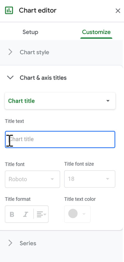 deleting the chart title. 