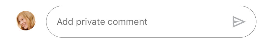 adding a private comment adding a private comment