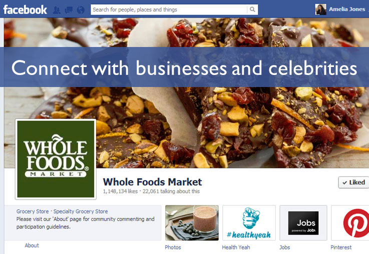 Connect with businesses and celebrities