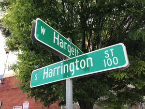 picture of street signs at an intersection